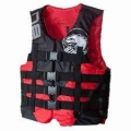 burn ski vest nylon red and black