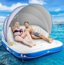 FLOATING POOL LAKE LOUNGER RAFT WITH CANOPY